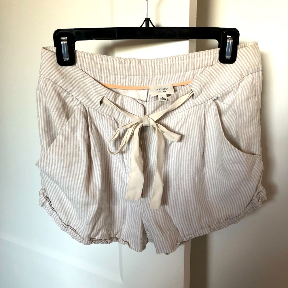 Wilfred Allegra pinstripe linen shorts, 4